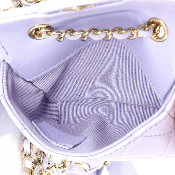 Bow Strap Classic Flap Clutch With #220307C21B - Picture 6 of 7
